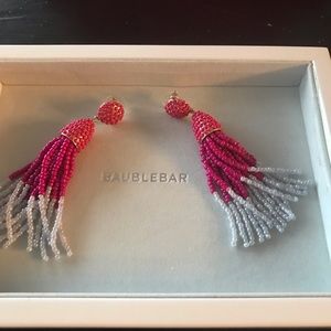 Bauble bar piñata tassel earrings! Full length